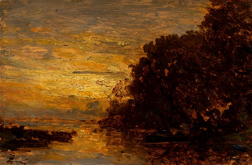 Félix Ziem - La Seine à Billancourt, coucher de soleil - PPP290 - Musée des Beaux-Arts de la ville de Paris