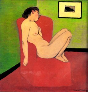 Félix Vallotton, 1897 - Nu au Fauteuil Rouge