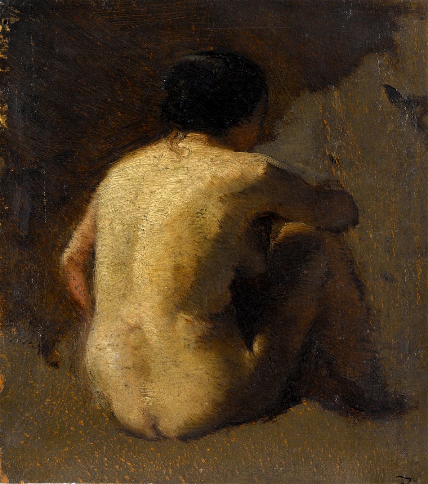 Félix Ziem - Femme nue assise, vue de dos - PPP260 - Musée des Beaux-Arts de la ville de Paris