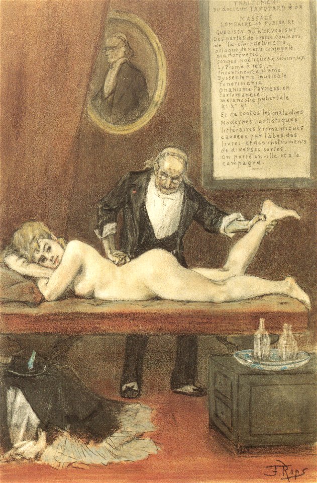 Félicien Rops - Le massage