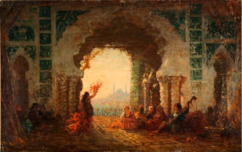 Félix Ziem - Sérail à Constantinople, la danse de l'almée - PPP223 - Musée des Beaux-Arts de la ville de Paris