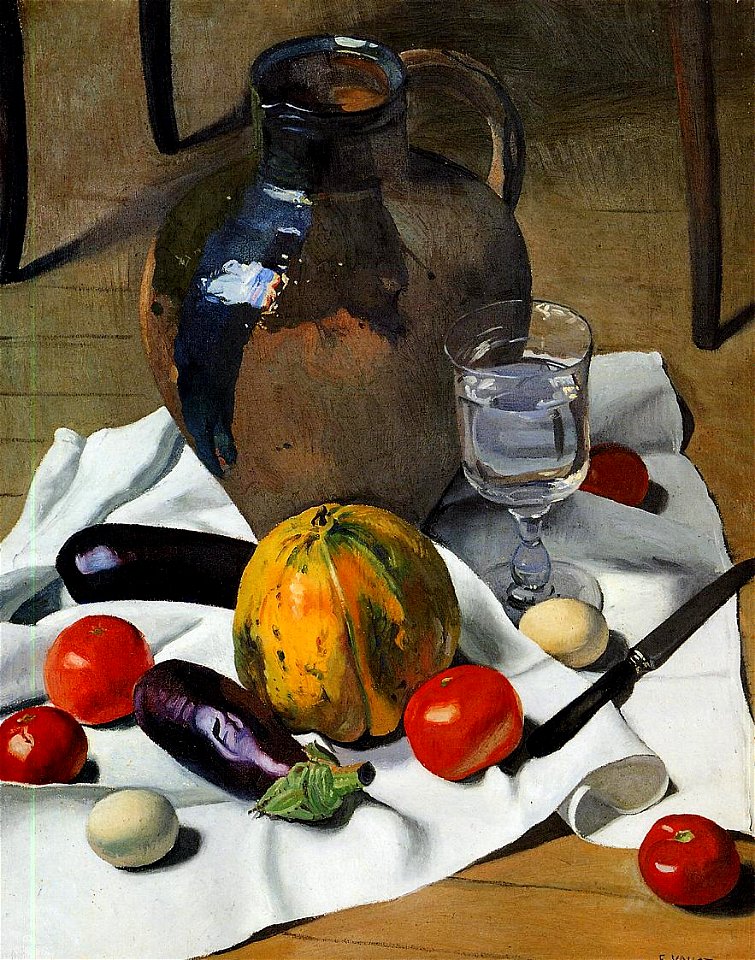 Félix vallotton, 1923 - Nature morte avec cruche en terre cuite