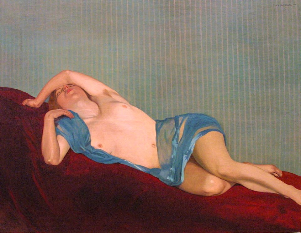 Félix Vallotton, 1914 - Nu à l'écharpe verte