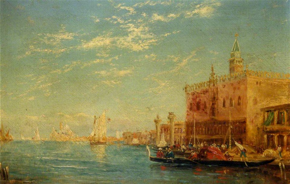 Félix François Georges Philibert Ziem (1821-1911) - The Doge's Palace, Venice - FAPM090024 - Brighton Museum ^ Art Gallery