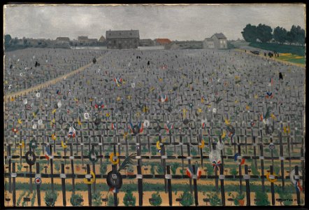 Félix Vallotton, 1917 - Le cimetière de Châlons-sur-Marne. Free illustration for personal and commercial use.