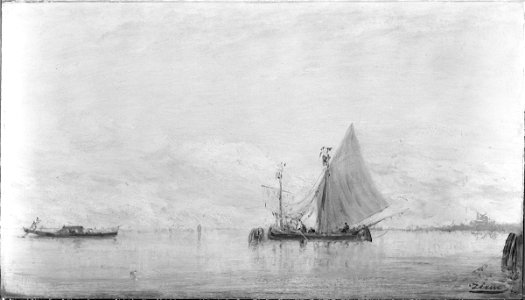 Félix François Georges Philibert Ziem - View of the Lagoon, Venice - 1974.48 - Fogg Museum