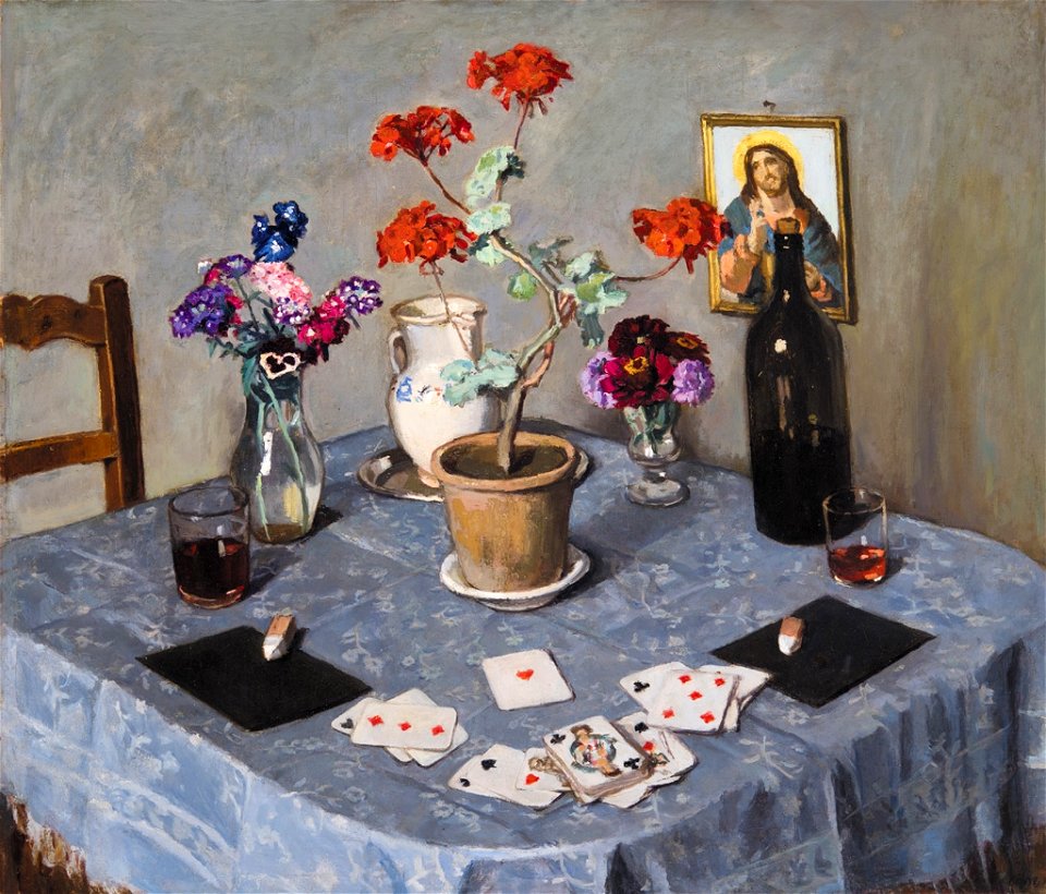 Fényes Adolf - 1913 - Csendélet kártyákkal