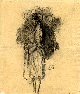 Félicien Rops, Jeune femme aux masques