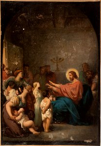 Félix Henri Giacomotti - Esquisse pour l'église Saint-Etienne-du-Mont , Jésus et les petits enfants - PPP4581 - Musée des Beaux-Arts de la ville de Paris