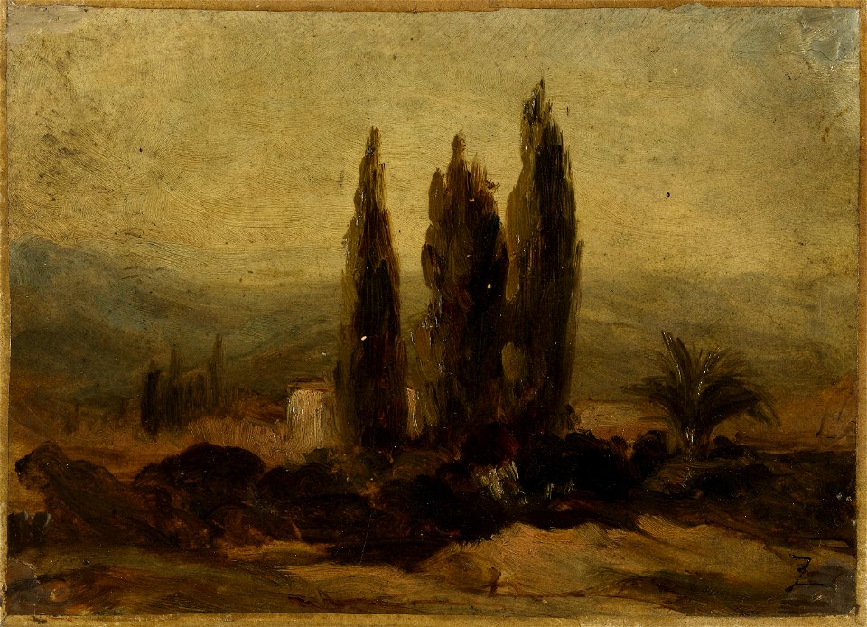Félix Ziem - Les trois cyprès - PPP309 - Musée des Beaux-Arts de la ville de Paris