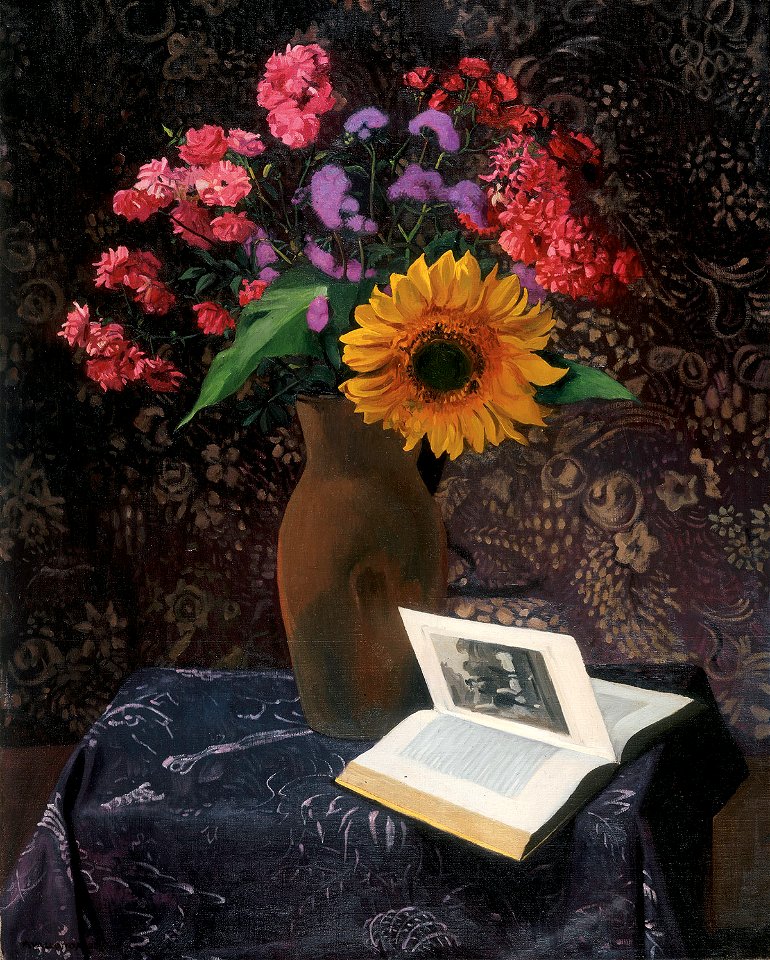 Félix VALLOTTON - Soleil et roses crimson