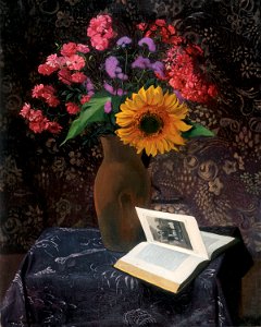 Félix VALLOTTON - Soleil et roses crimson