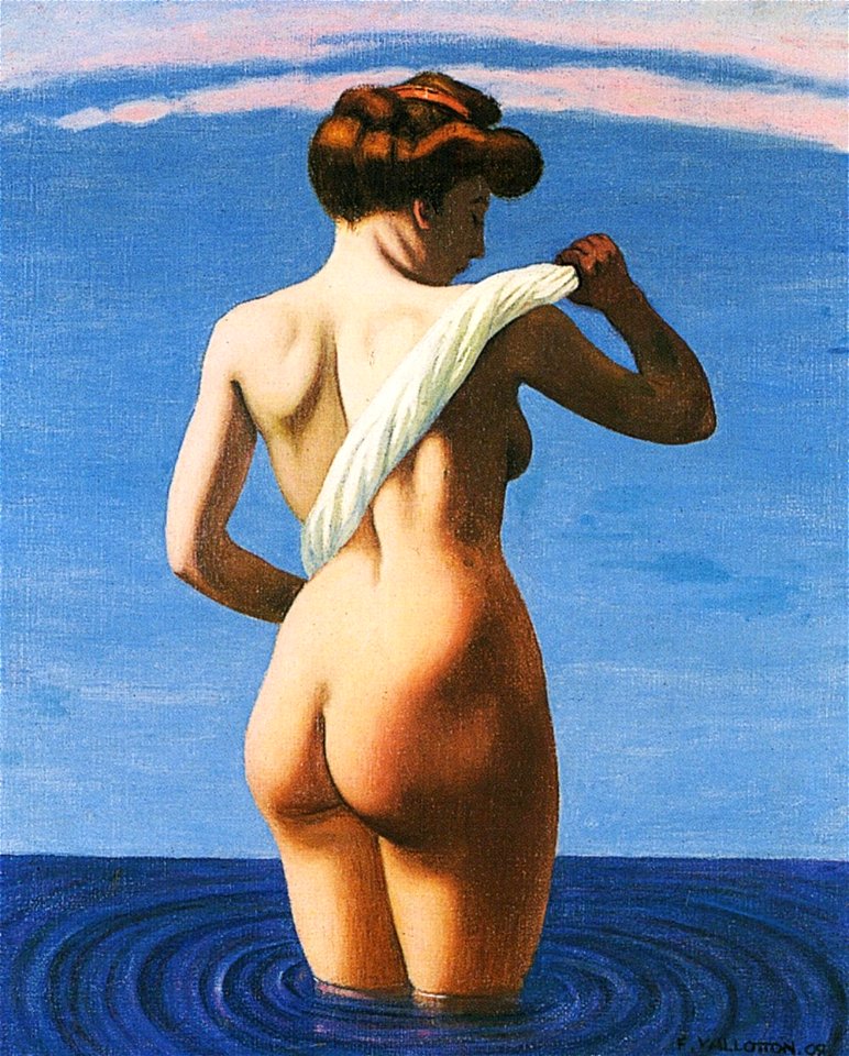 Félix Vallotton, 1908 - Baigneuse de dos s'essuyant avec un linge roulé