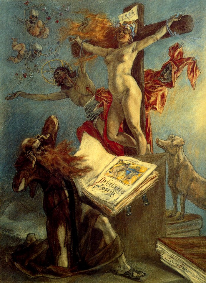 Félicien Rops - La tentation de Saint Antoine