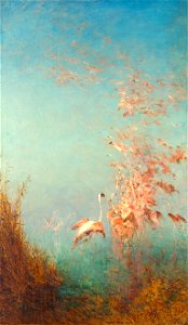 Félix Ziem - Envol de flamants roses, étang de Vaccarès - PPP218 - Musée des Beaux-Arts de la ville de Paris