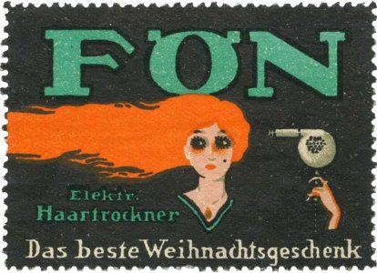 Fön. Elektrischer Haartrockner. Das beste Weihnachtsgeschenk