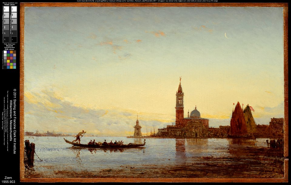 Félix Ziem - The Grand Canal, Venice (Gondola before San Giorgio) - 1955.903 - Clark Art Institute