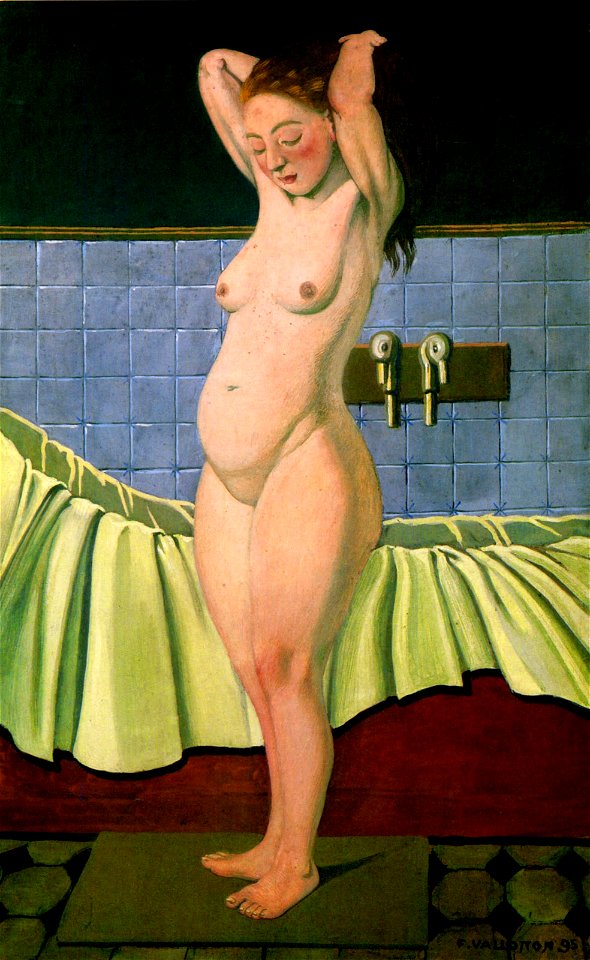 Félix Vallotton, 1895 - Femme au bain se coiffant