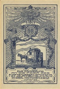 Fünfzigjähriges Bestehen des Kaiserlichen Paketpostamts in Berlin 1913