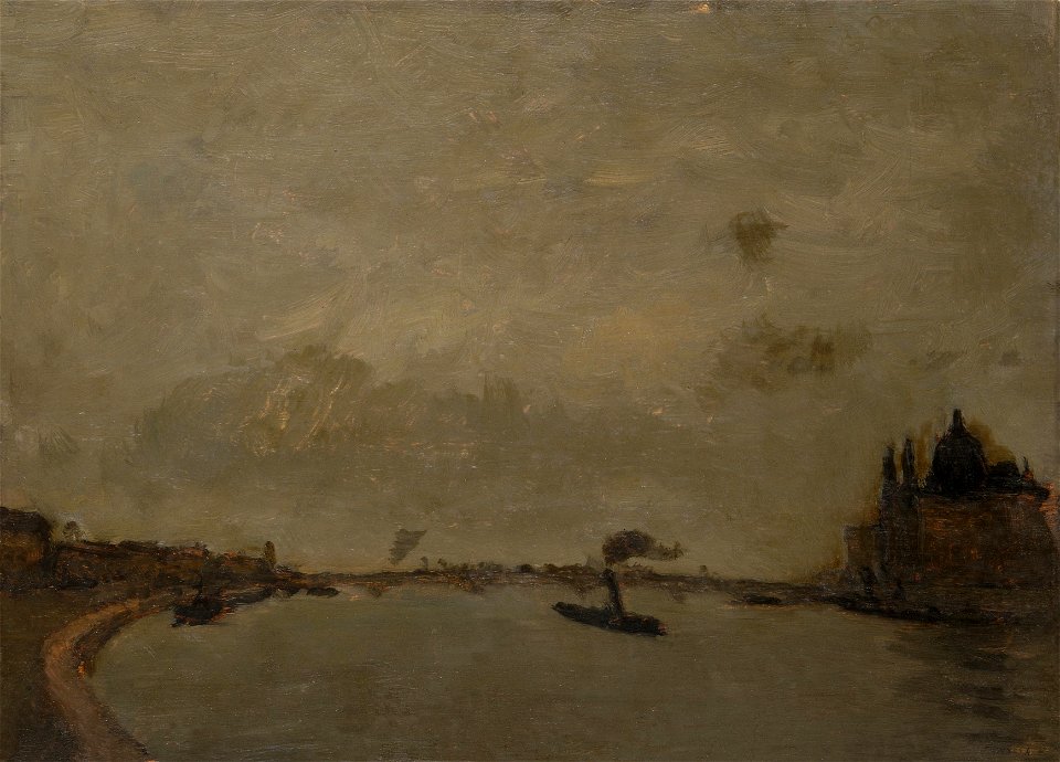 Fényes Adolf - Ködös Budapest