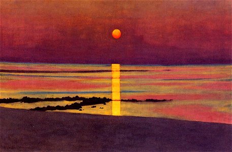 Félix Vallotton, 1913 - Sunset. Free illustration for personal and commercial use.