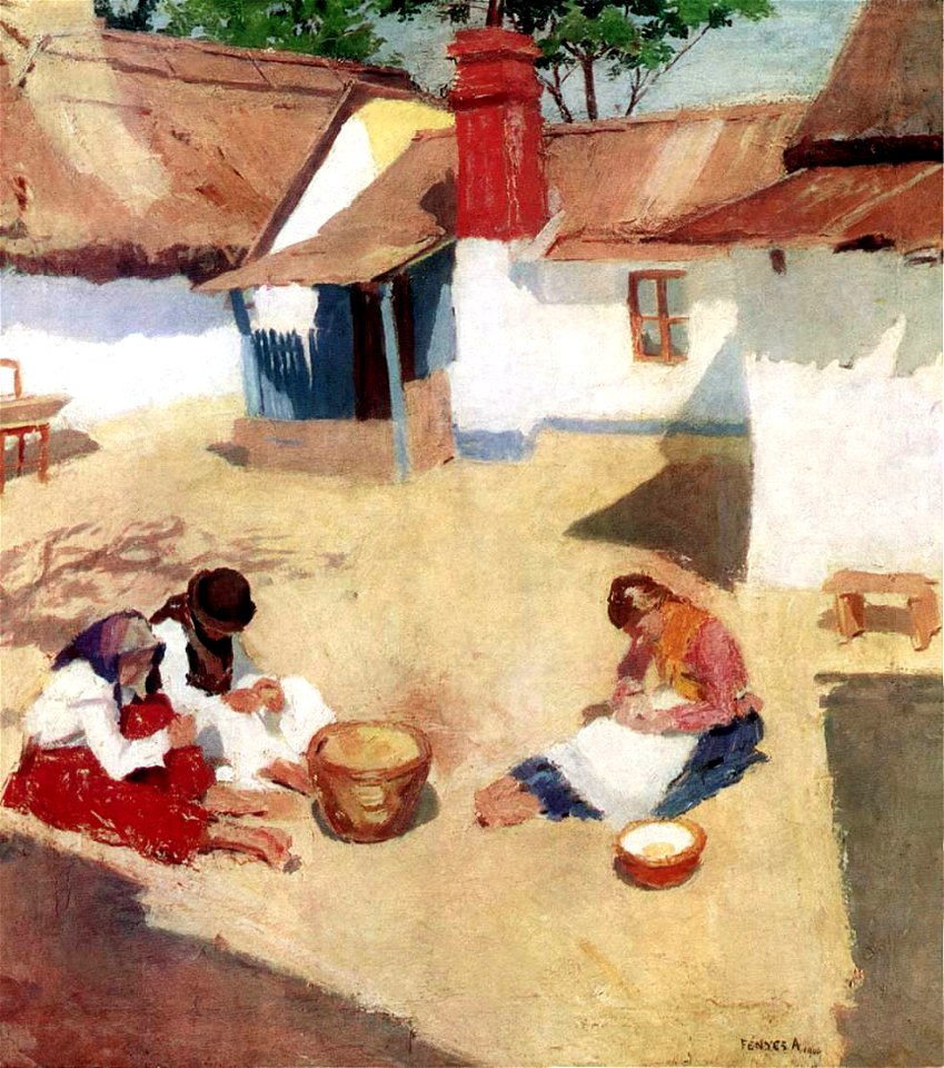Fényes Adolf - Babfejtők (1904)