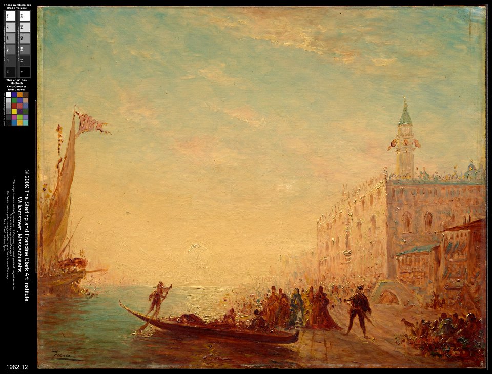 Félix Ziem - Riva degli Schiavoni, Sunset - 1982.12 - Clark Art Institute