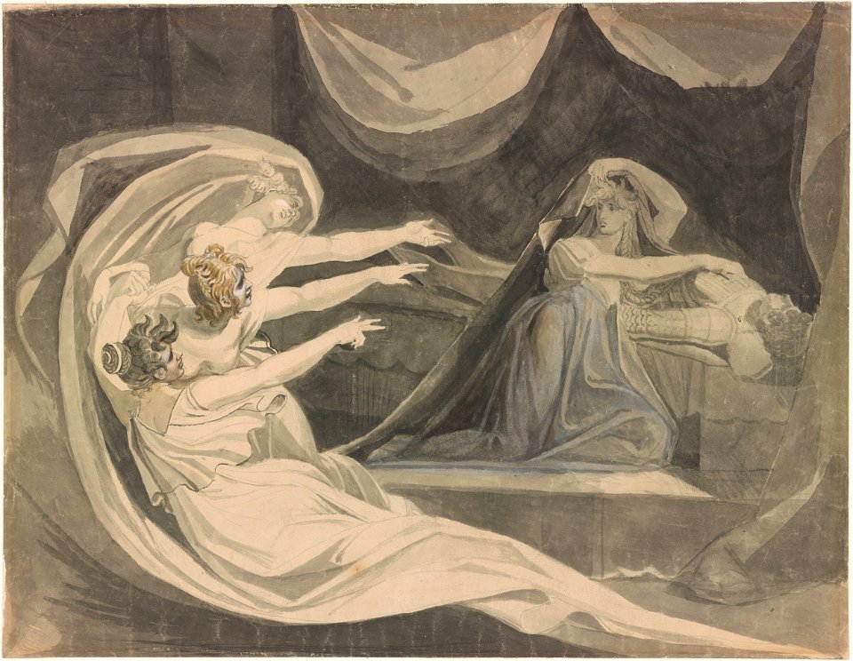 Füssli - Kriemhild at the Wake of Siegfried, 1805