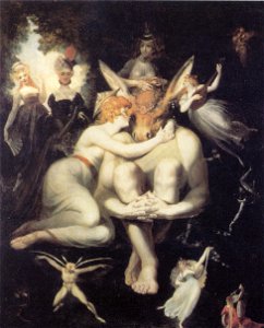 Füssli, Johann Heinrich - Titania liebkost den eselköpfigen Bottom - hi res