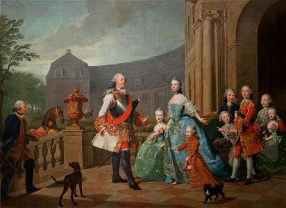 Fürst Carl von Waldeck und Pyrmont und seine Familie. Free illustration for personal and commercial use.