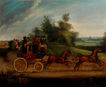 G Hulme (attr) Stagecoach racing