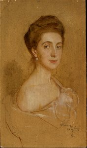 Fülöp László - Portrait of a lady with a pearl - M.Ob.2117 - National Museum in Warsaw
