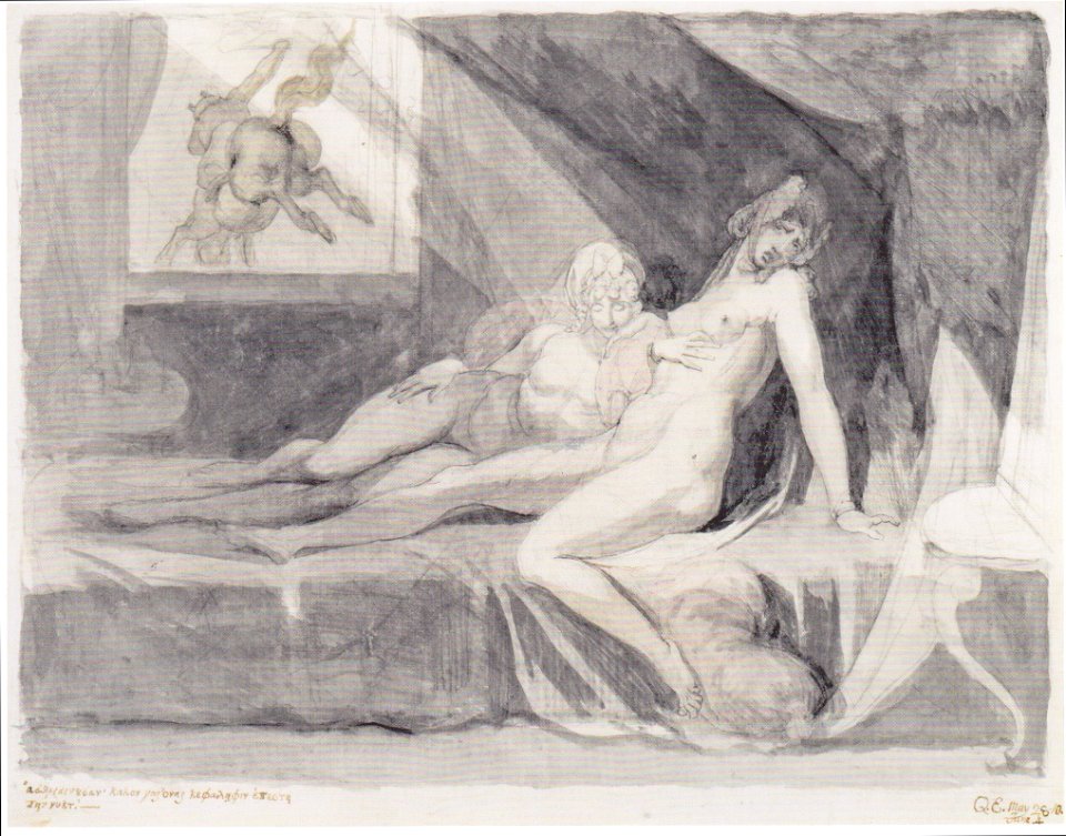 Füssli - Der Alp verlässt das Lager von zwei schlafenden Frauen, 1810