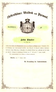 Fürstenthümer Waldeck und Pyrmont 1863