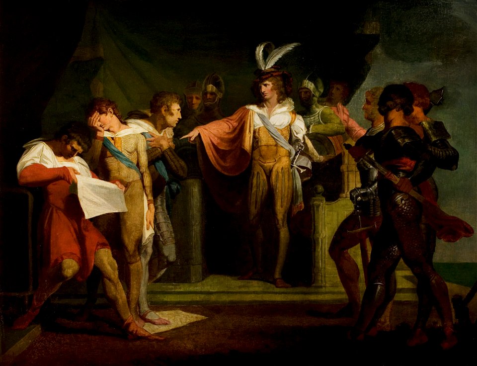 Füssli - 'Henry V', Act II, Scene 2, Henry V Discovering the Conspirators (from the Boydell series), 1780s