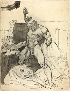 Füssli - Hercules Killing the Mares of Diomedes, 1800-05