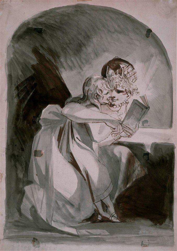 Füssli - Milton when a Boy, Instructed by his Mother (c. 1796-98)