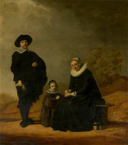 G. Donck (active 1627-1640) (style of) - Family in a Landscape (previously attributed to Pieter Codde) - 781639 - National Trust