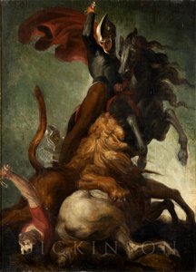Füssli - Hüon befreit den vom Löwen angefallenen Babekan, 1804-05