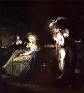 Füssli - Beatrice belauscht Hero und Ursula, um 1789