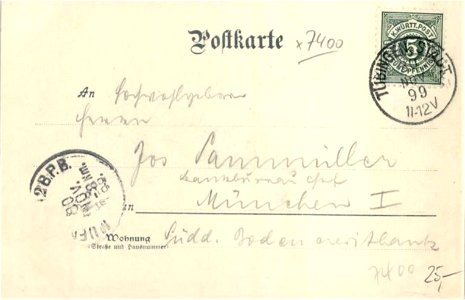 Gruss aus Tübingen (AK 12541 Gebr. Metz 1899) R