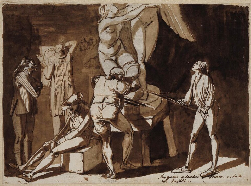 Füssli - Sergel’s atelier in Rome, NMH 17611875