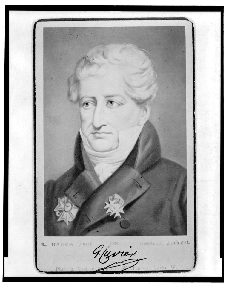 G. Cuvier - E.Hader, pixnit ; photo. u. verl. v. Sophus Williams, Berlin W.. LCCN2004682163