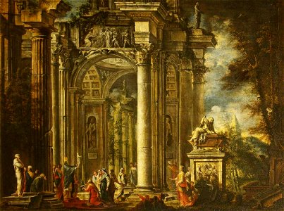 G. A. E. (active c.1700) - Antique Sacrifice amongst Ruins - 732272 - National Trust