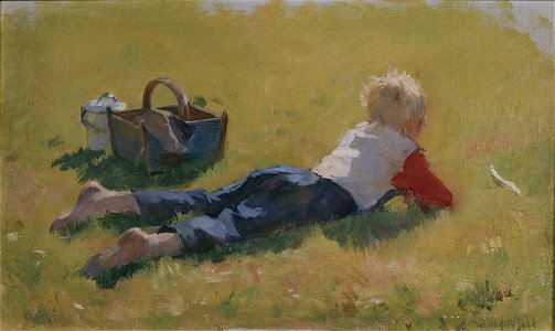 Bernt Grønvold - Lite barn i Grass