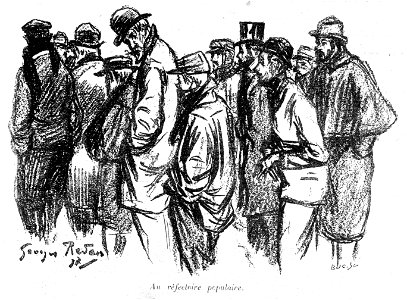 G. Redon (Paris en plein air, BUC, 1897) 09.Au réfectoire populaire