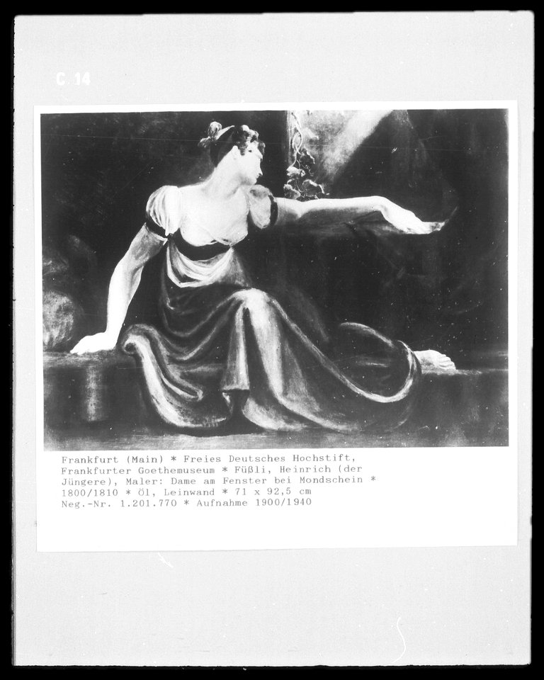 Füssli - Dame am Fenster bei Mondschein, 1800-1810