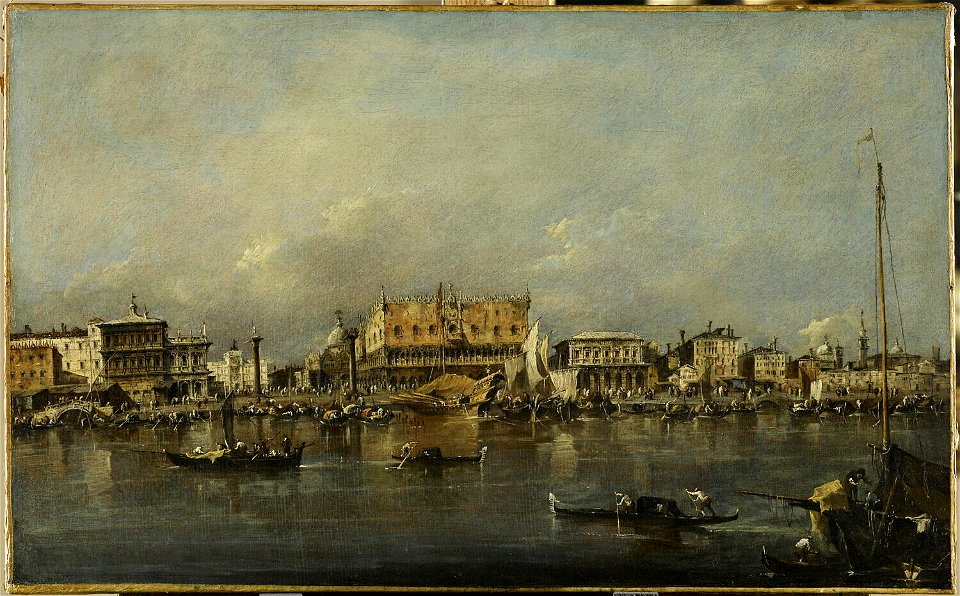 Guardi - Le Palais des Doges de Venise vu du bassin de Saint-Marc, 1775 - 1800, RF 1949 6