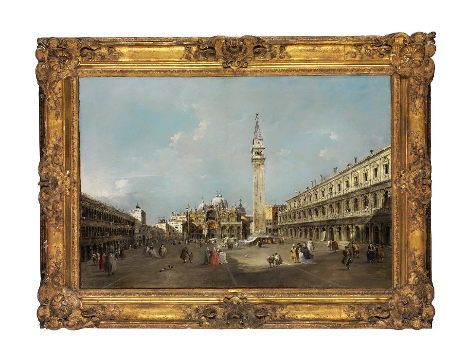 Guardi - La place Saint-Marc avec la basilique et le campanile, 6058576