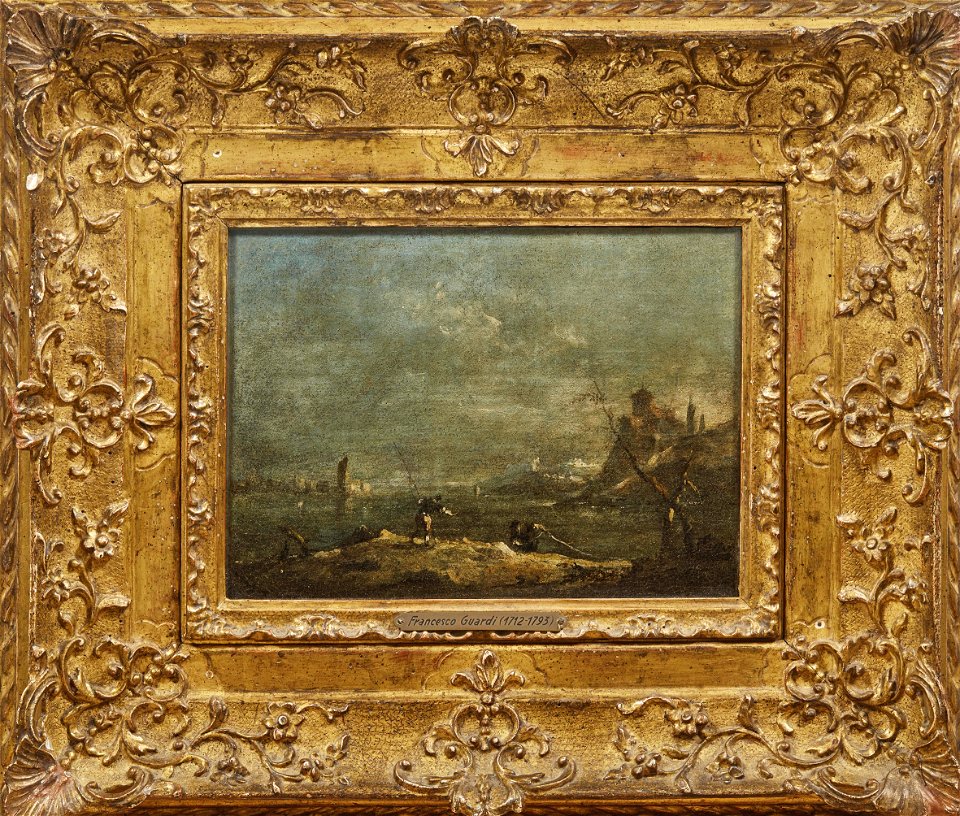 Guardi - PAESAGGIO LAGUNARE CON ALBERI, EDIFICI E TORRE IN LONTANANZA, 59